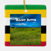 Flaggenfarben von St. Kitts Keramikornament (Vorderseite)