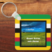 Flaggenfarben von St. Kitts Schlüsselanhänger (Vorderseite)