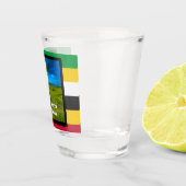 Flaggenfarben von St. Kitts Schnapsglas (Rechts)