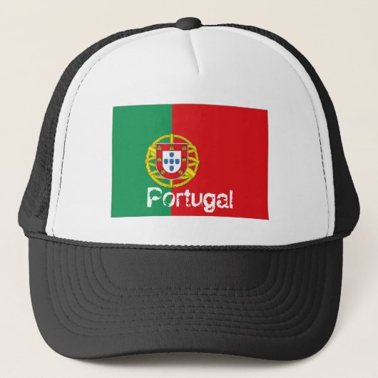 Flaggenfernlastfahrermaschen-Andenkenhut Portugals Truckerkappe (Vorderseite)