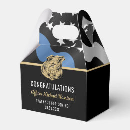 Flaggenflagge der Polizeiakademie Abschluss Blue L Geschenkschachtel