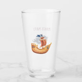 Flaggenflagge des Party Pirate Glas (Rückseite)