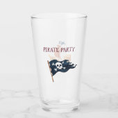 Flaggenflagge des Party Pirate Glas (Vorderseite)