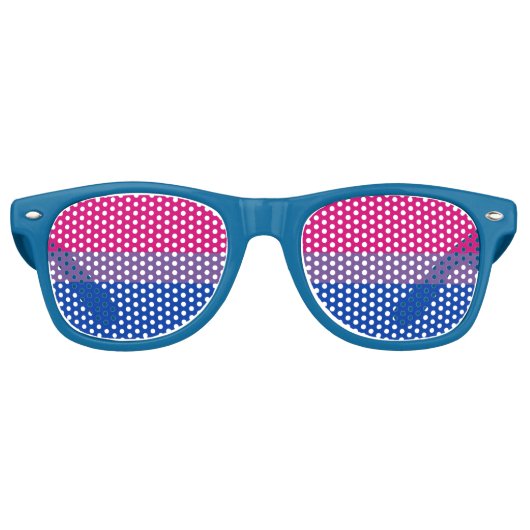 Flaggenflagge für Bisexualität Party Shades Partybrille (Vorderseite)