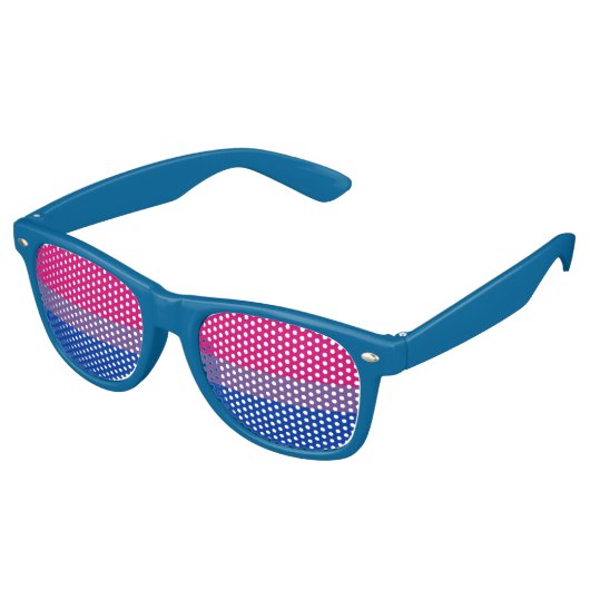 Flaggenflagge für Bisexualität Party Shades Partybrille (Schrägansicht)