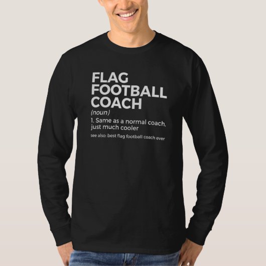 Flaggenfußballtrainer definiert den besten Trainer T-Shirt (Vorderseite)