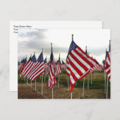 Flaggengebiet - Patriotische amerikanische Flaggen Postkarte (Vorne/Hinten)