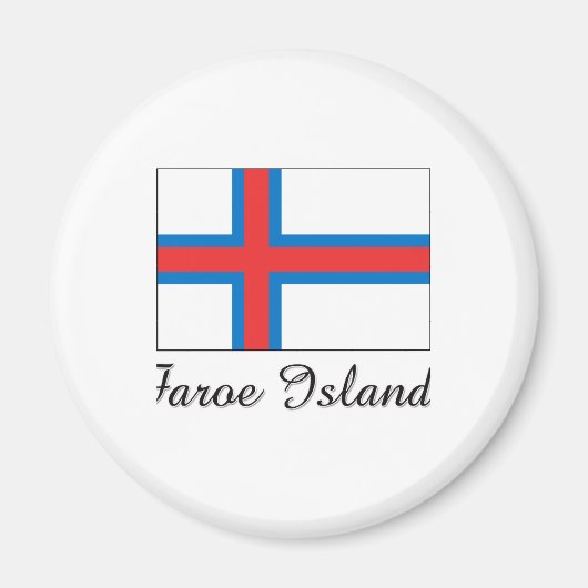 Flaggengestaltung der Färöer Magnet (Vorne)