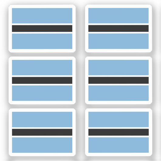 Flaggengruppe der Sammlung Botswana von 6 Aufkleber (Vorderseite)