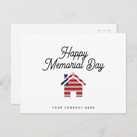 Flaggenhaus für das echte Anwesen Postkarte (Vorne/Hinten)