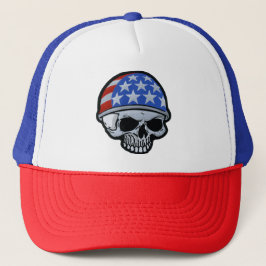 Flaggenhelm Skull Truckerkappe