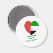 Flaggenherz der Vereinigten Arabischen Emirate Magnet (Vorderseite/Rückseite)