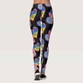 Flaggenhörer der Ukraine und der USA Leggings (Rückseite)