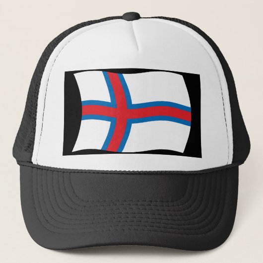 Flaggenhut der Färöer Truckerkappe (Vorderseite)
