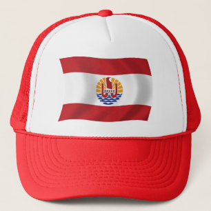 Flaggenhut von Französisch-Polynesien Truckerkappe