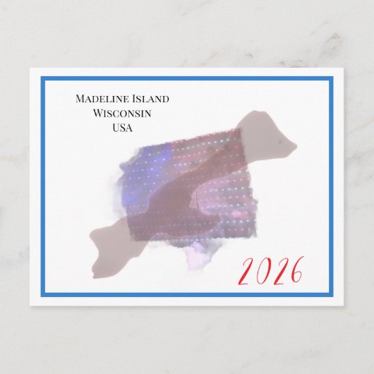 Flaggeninsel - 2026 Postkarte (Vorderseite)