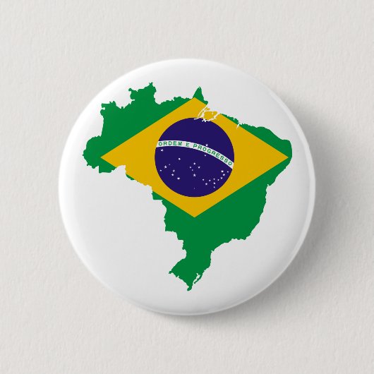 Flaggenkarte Brasilien Button (Vorderseite)