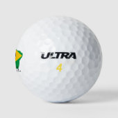 Flaggenkarte Brasilien Golfball (Logo)