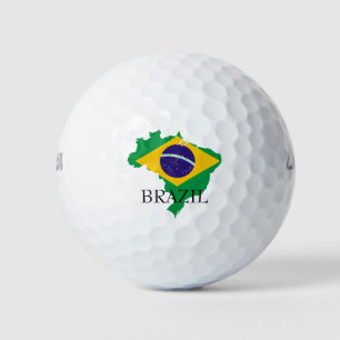 Flaggenkarte Brasilien Golfball