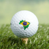 Flaggenkarte Brasilien Golfball (Insitu T-Shirt)