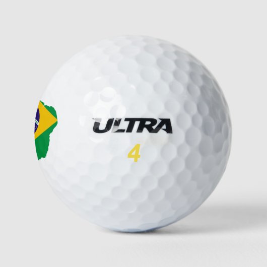 Flaggenkarte Brasilien Golfball (Logo)