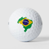 Flaggenkarte Brasilien Golfball (Vorderseite)