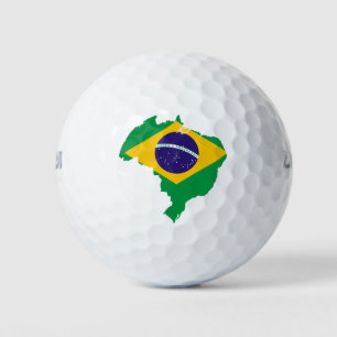 Flaggenkarte Brasilien Golfball