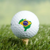 Flaggenkarte Brasilien Golfball (Insitu T-Shirt)