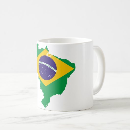 Flaggenkarte Brasilien Kaffeetasse (VorderseiteRechts)