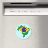 Flaggenkarte Brasilien Magnet (In Situ (Geschirrspüler))