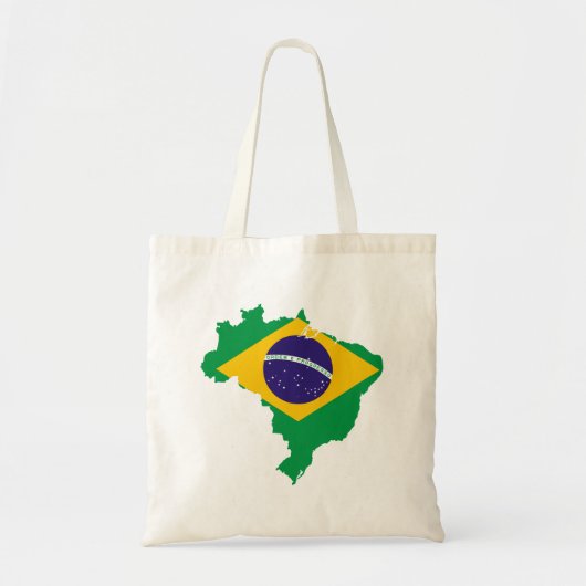 Flaggenkarte Brasilien Tragetasche (Vorne)