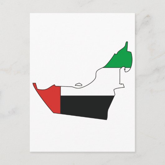 Flaggenkarte der Arabischen Emirate Postkarte (Vorderseite)