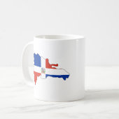 Flaggenkarte der Dominikanischen Republik Kaffeetasse (Vorderseite Links)