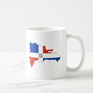 Flaggenkarte der Dominikanischen Republik Kaffeetasse
