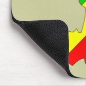 Flaggenkarte des Kongos Brazzaville Mousepad (Ecke)