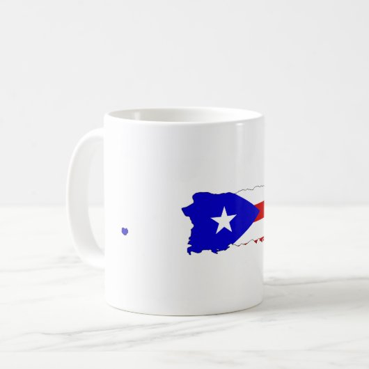 Flaggenkarte des puerto rico kaffeetasse (Vorderseite Links)