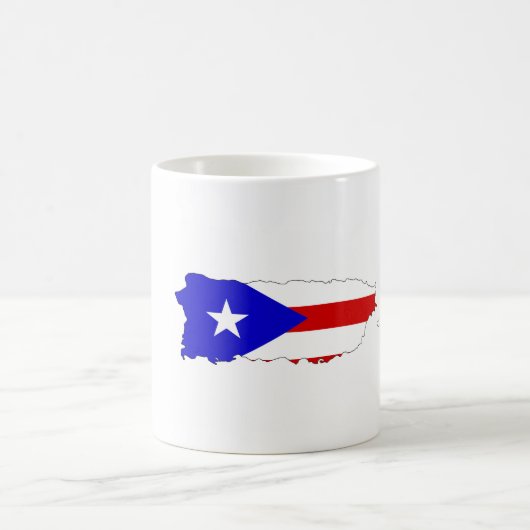 Flaggenkarte des puerto rico kaffeetasse (Mittel)