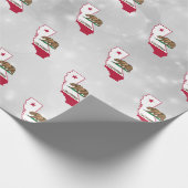 Flaggenkarte des Staates Kalifornien Geschenkpapier (Ecke)