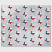 Flaggenkarte des Staates Texas Geschenkpapier (Flach)