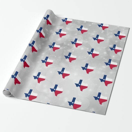 Flaggenkarte des Staates Texas Geschenkpapier (Ungerollt)
