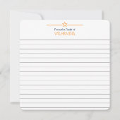 Flaggenkarte für Orange & Navy Blue Texas (Rückseite)