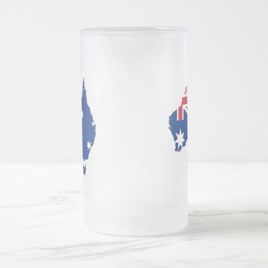 Flaggenkarte Mattglas Bierglas (Mittel)