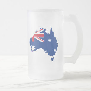 Flaggenkarte Mattglas Bierglas