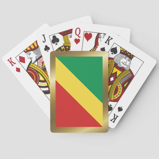 Flaggenkarten für Kongo-Brazzaville Spielkarten (Rückseite)