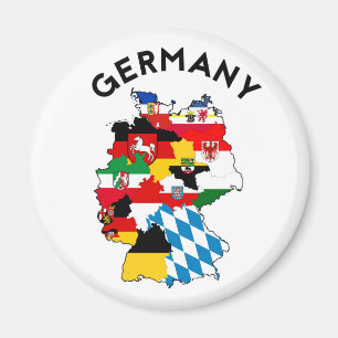 Flaggenkarten-Regionsprovinz Deutschland-Landes Magnet