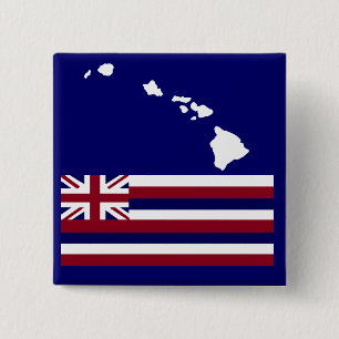 Flaggenknopf der hawaiischen Inseln n Button