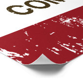 Flaggenkomplex des Staates Kalifornien Poster (Ecke)