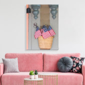 Flaggenkörbe - Martha's Vineyard Leinwanddruck (Insitu (Wohnzimmer))