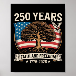 Flaggenkreuzbaum 250 Jahre Glaube und Freiheit 177 Poster