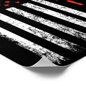 Flaggenkrieger der USA - Bewusstsein für Herzkrank Poster (Ecke)